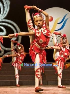 Jin Guo Xiao Ying Xiong Hua Mulan Dance Costume for Children