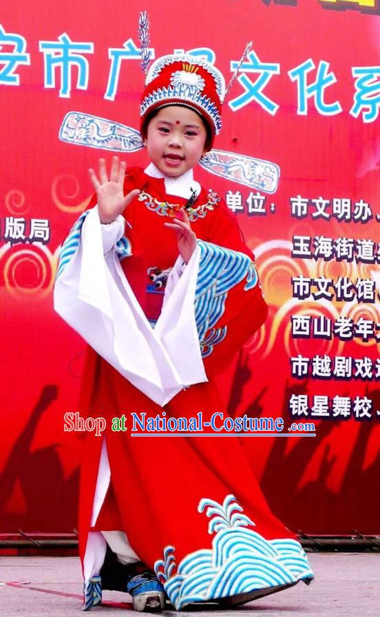 China Peking Opera Official Costume and Hat for Children