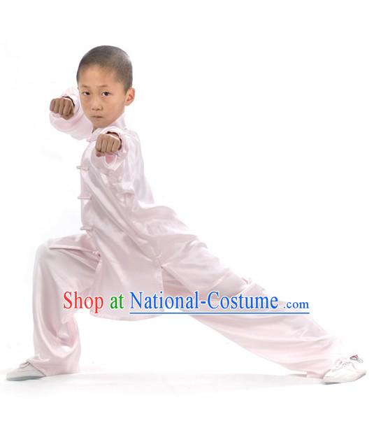 Chinese Classical White Tai Chi Uniform for Children