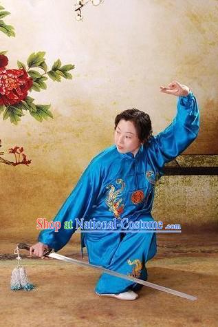 Double Phoenix Embroidery Kung Fu Dress Complete Set