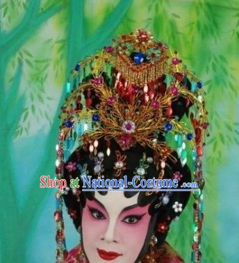 Beijing Opera Wig and Hair Decoration Complete Set