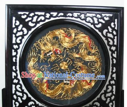 Chinese Double-sided Embroidery Handicraft-Dragon and Phoenix