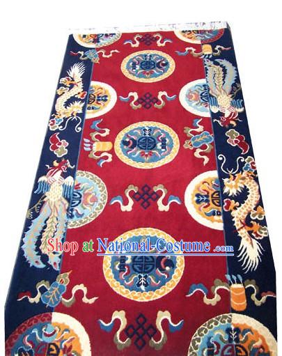 Chinese Palace Dragon Phoenix Wool Carpet