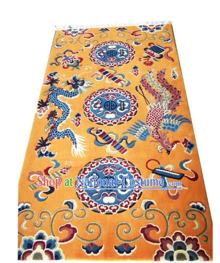 Chinese Palace Dragon Phoenix Wool Carpet