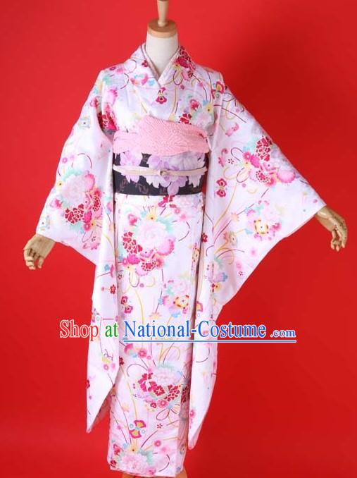 Japanese Classical Kimono Complete Set for Women