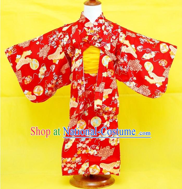 Traditional Japanese Kimono Complete Set for Children