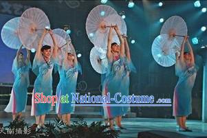 Traditional Chinese Transparent Silk Dance Umbrella