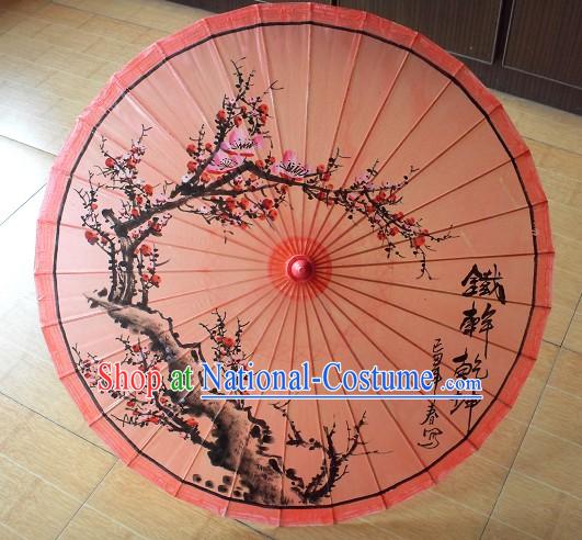 Traditional Chinese Plum Blossom Painted Umbrella