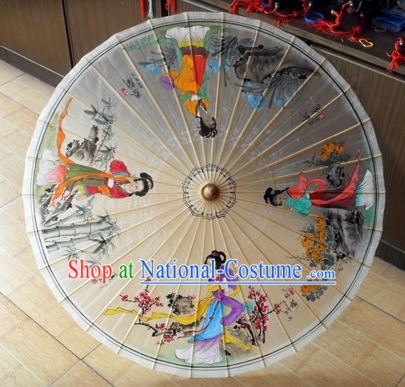 Ancient Chinese Four Beauties Oilpaper Umbrella