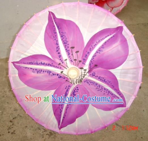 Chinese Traditional Silk Flower Dance Umbrella