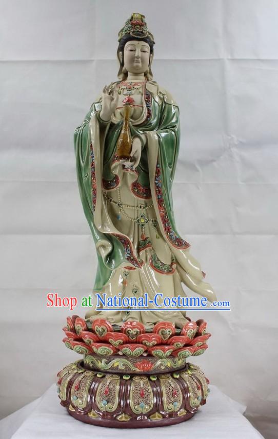 Guan Yin Shiwan Ceramics Figurine