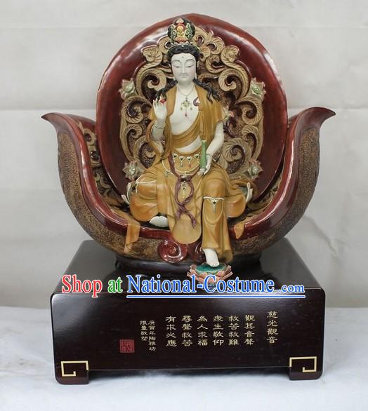 Guan Yin Shiwan Ceramics Figurine