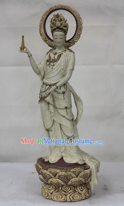 Guan Yin Watching World Shiwan Ceramics Figurine