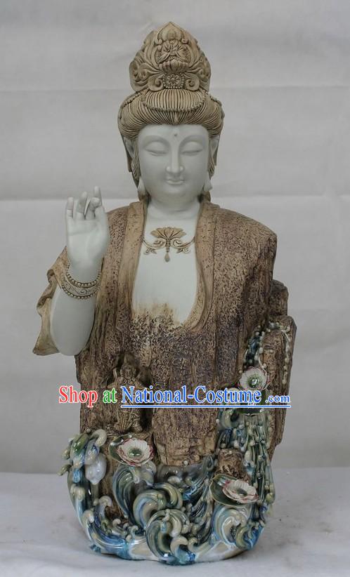 Guan Yin Shiwan Ceramics Figurine