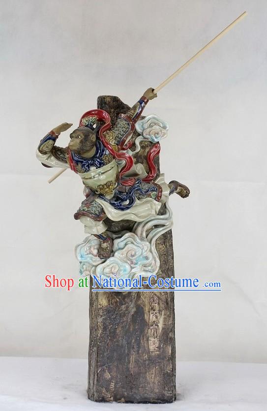 Monkey King Shiwan Ceramics Figurine