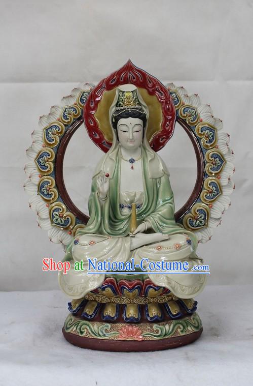 Guan Yin Shiwan Ceramics Figurine