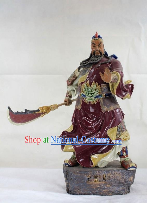 Guan Yu Hero Shiwan Ceramics Figurine