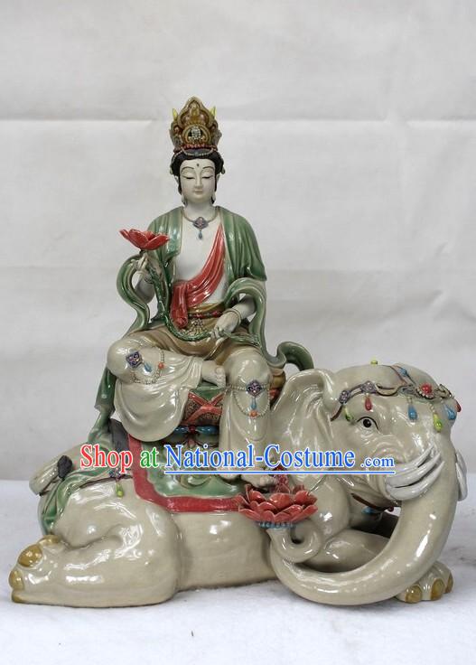 Feng Shui Peace Shiwan Ceramic Sculpture Figurine