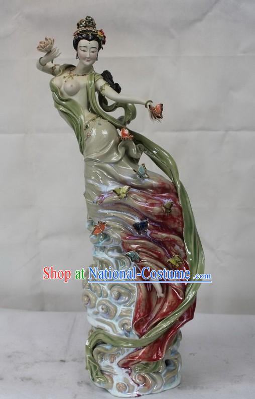 Ancient Chinese Fairy Shiwan Ceramic Figurine