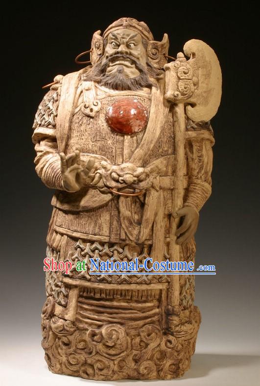 Chinese Classic Shiwan Ceramics Statue Arts Collection - Door God