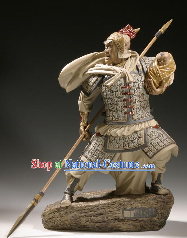 Winning General Chinese Shiwan Ceramic Figurine