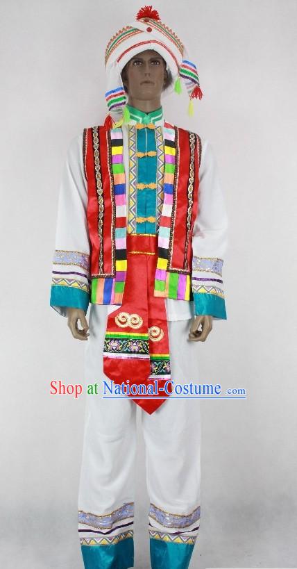 Chinese Bai Minority Clothing Complete Set for Men