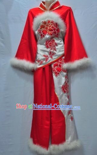 Traditional Chinese Yangge Fan Dance Costumes