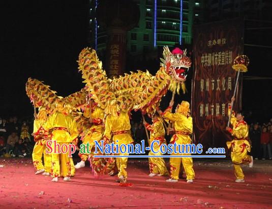 Professional Competition Net Dragon Dance Costume Complete Set