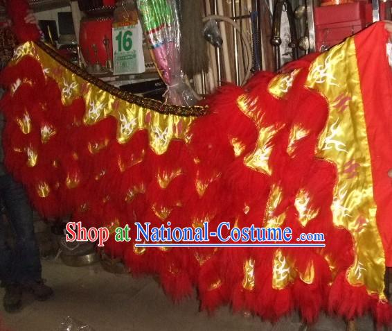 Luminous Tiger Stripe Festival Celebration Lion Dance Body Tail Pants Claws Set