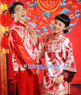 Traditional Chinese Wedding Dress 2 Sets for Men and Women