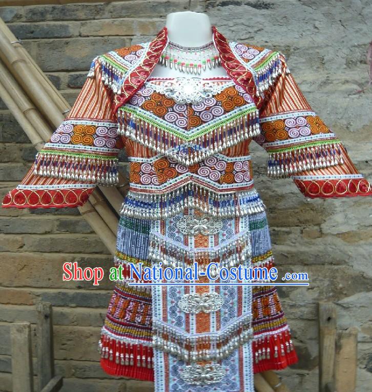 Traditional Handmade Chinese Miao Outfit for Women