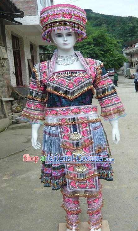 Traditional Miao Ethnic Clothing and Hat