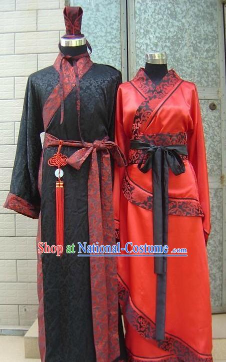 Traditional Chinese Wedding Dress 2 Sets for Men and Women