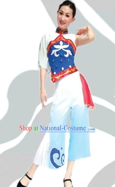 Traditional Chinese Han Ethnic Dance Costume for Women