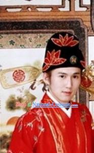 Traditional Chinese Wedding Hat for Bridegroom