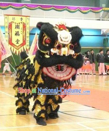 Festival Celebration Long Wool Lion Dance Costume Complete Set