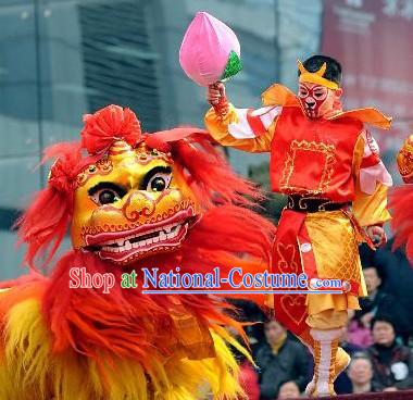 Northern Lion Dance Costume and Leading Monkey King Costume