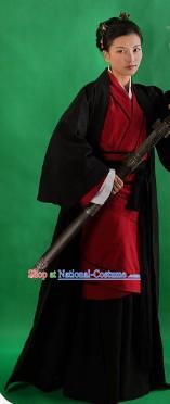 Ancient Chinese Swordswoman Costume Complete Set