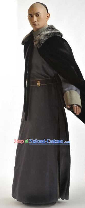 Ancient Chinese Qing Dynasty Prince Cape Costume Complete Set