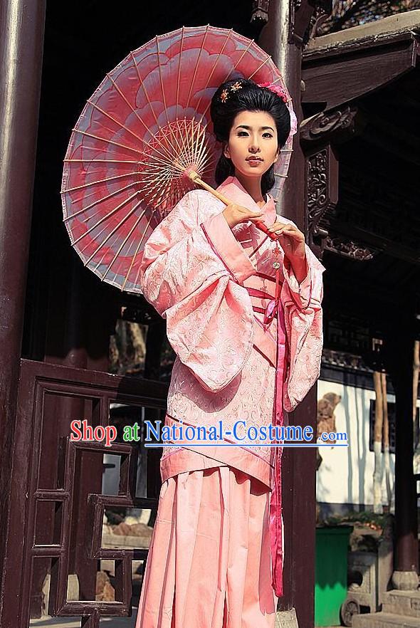 Ancient Chinese Pink Women Han Fu_Hanfu Clothing