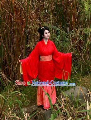 Red Ancient Chinese Clothing