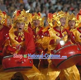 Traditional Chinese Dragon Dancer Costumes Complete Set