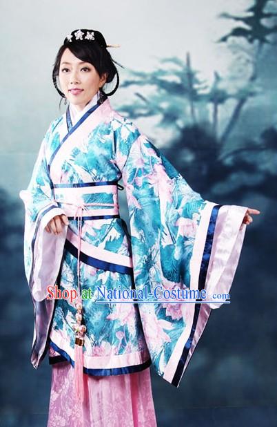 Ancient Chinese Princess Lotus Flower Clothing Complete Set