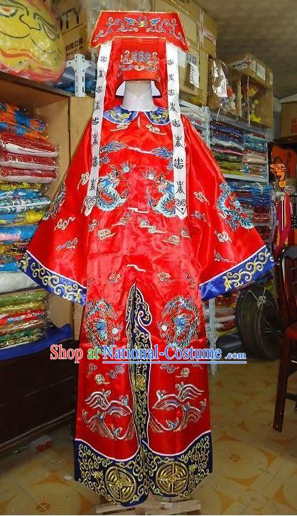 Chinese Opera Dragon Robe Longtao Costumes Set