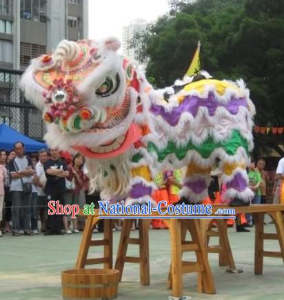 Happy New Year Chinese Classical FUT SAN Rainbow Lion Dance Costumes