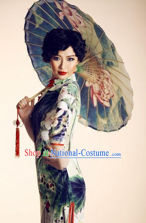 Traditional Chinese Silk Old Shanghai Style Silk Cheongsam