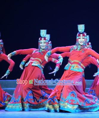 Traditional Mongolian Dance Costume for Women