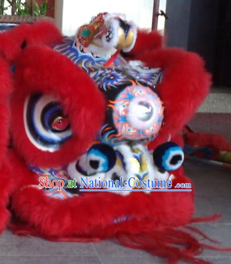 Traditoinal Lucky Red Opening and Performance Lion Dance Equipment Complete Set