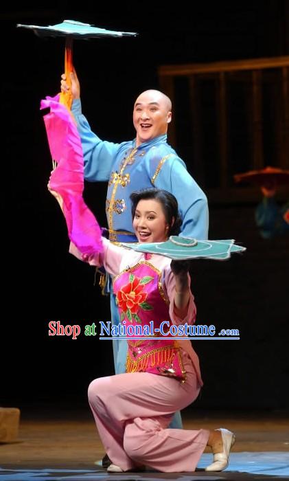 Er Ren Zhuan Folk Dance Costumes 2 Sets