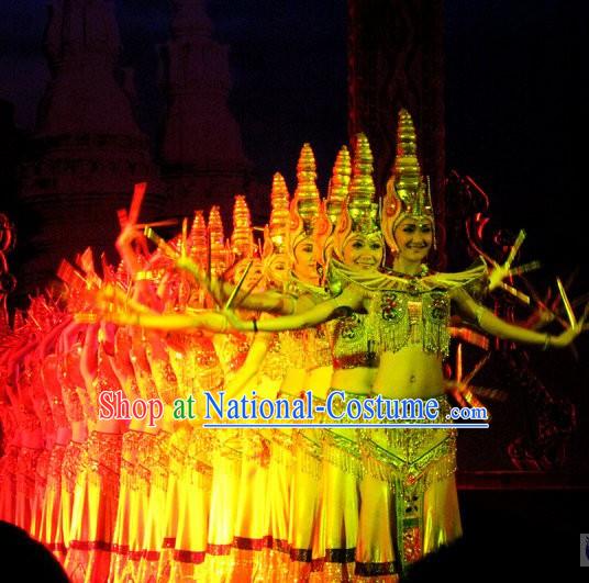 Thailand Folk Dance Costume and Hat Set